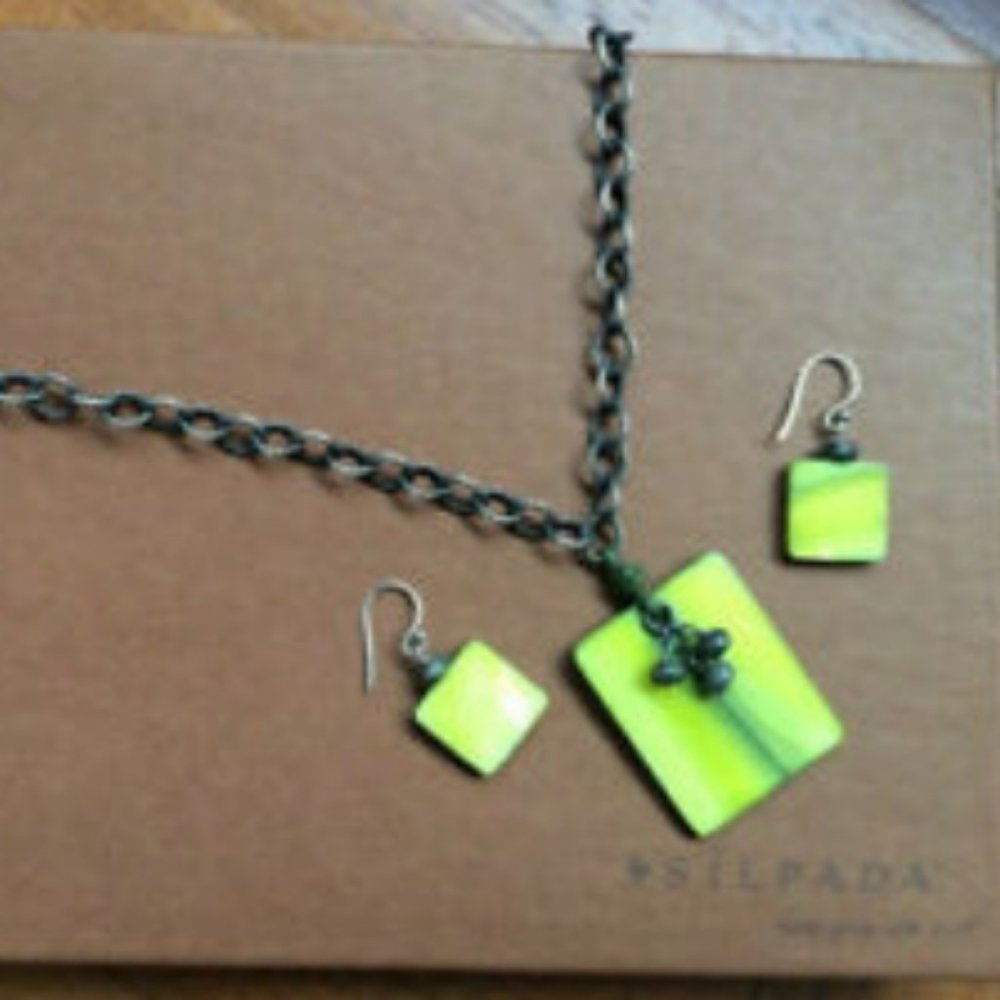 Silpada MOP Necklace & Earrings (N1133) & (N1134)